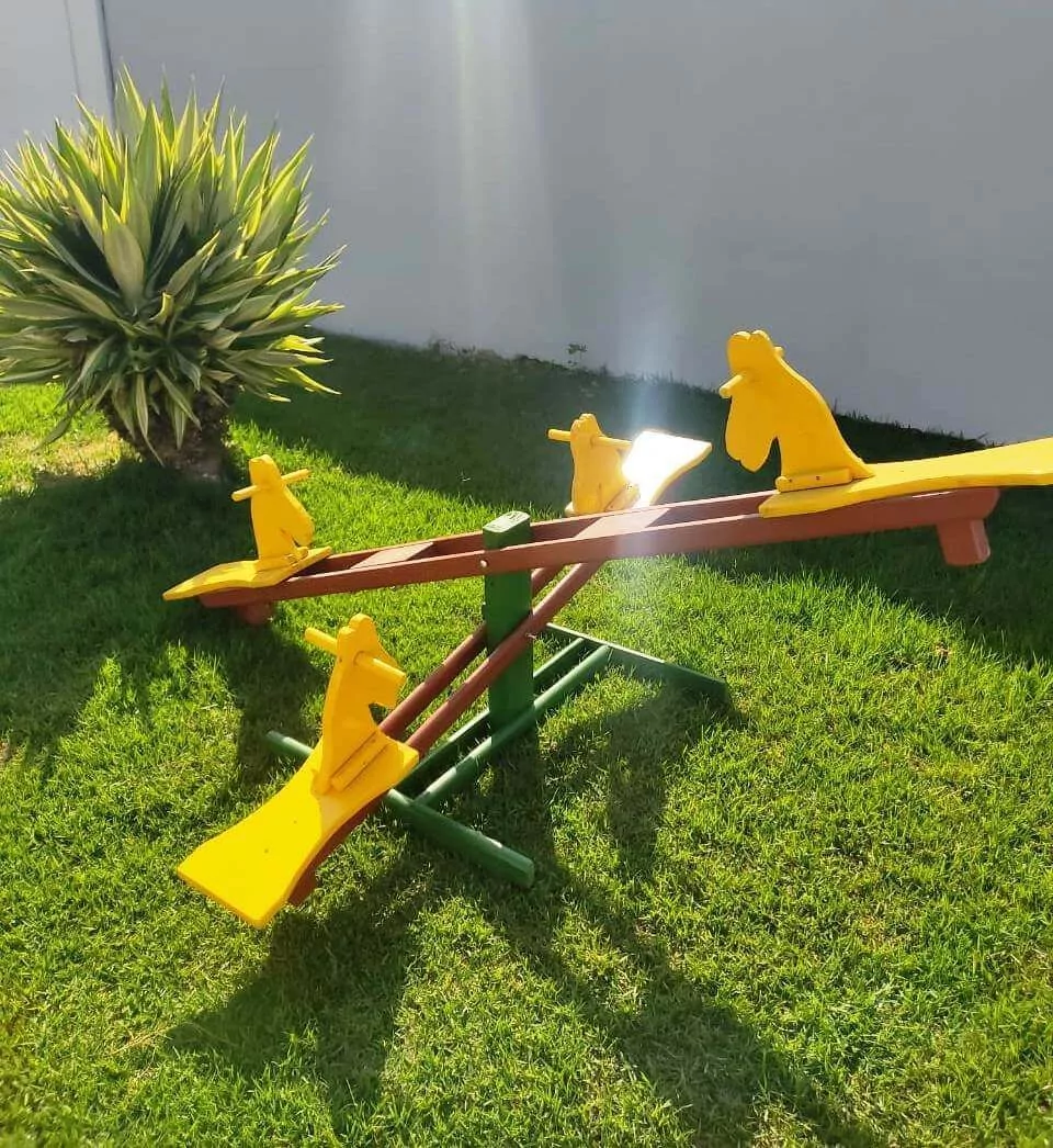Gangorra Dupla De Madeira Playground Móveis Rústicos Bv Magazine