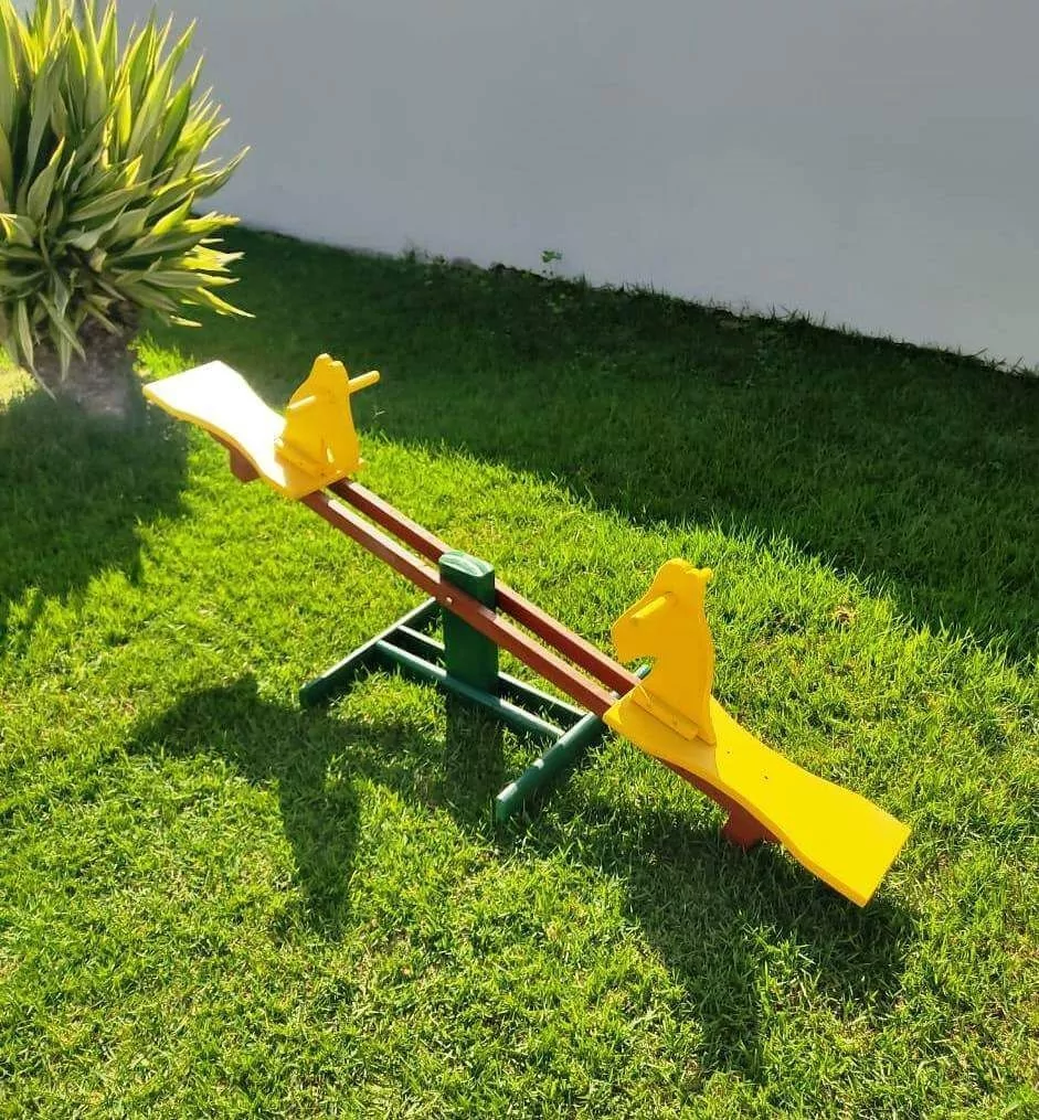 Gangorra De Cavalo 1,80m Madeira Playground Móveis Rústicos Bv Magazine