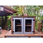 Aéreo 0,80m 2 Portas S/ Vidro Com Detalhes Em Cinza De Madeira Maciça Móveis Rio Negrinho Aéreo 0,80m 2 Portas S/ Vidro Com Detalhes Em Cinza De Madeira Maciça Móveis Rio Negrinho