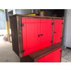 Aéreo 1,20m 3 Portas Com Detalhes Em Vermelho De Madeira Maciça Móveis Rio Negrinho Aéreo 1,20m 3 Portas Com Detalhes Em Vermelho De Madeira Maciça Móveis Rio Negrinho