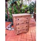 Cômoda 4 Gavetas Madeira Maciça 97X80X45 Móveis Rio Negrinho