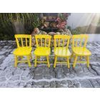 Conjunto De 4 Cadeiras Infantil Amarelo DisaMóveis