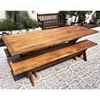 Mesa De Churrasco 2,25m Com 2 Bancos De Madeira Maciça Móveis Rústicos Adelin Mesa De Churrasco 2,25m Com 2 Bancos De Madeira Maciça Móveis Rústicos Adelin