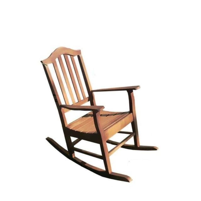 Cadeira De Balanço De Madeira Maciça Móveis Rusticos Bv Magazine