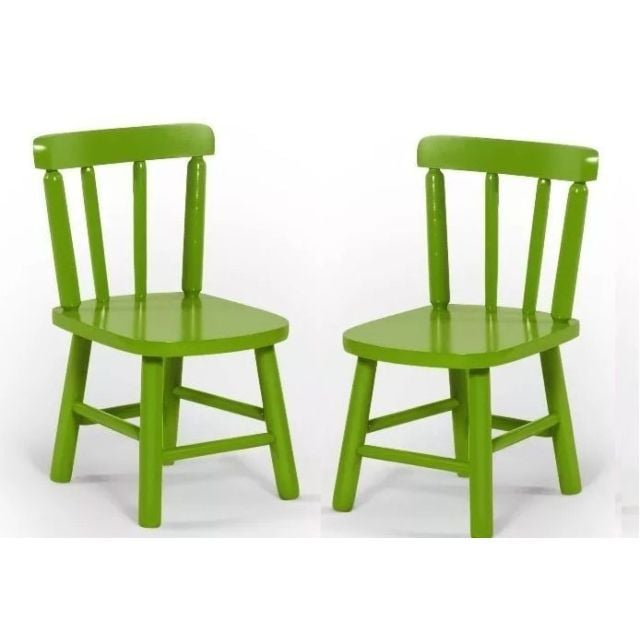 Par De Cadeiras Intantil Verde Disamóveis