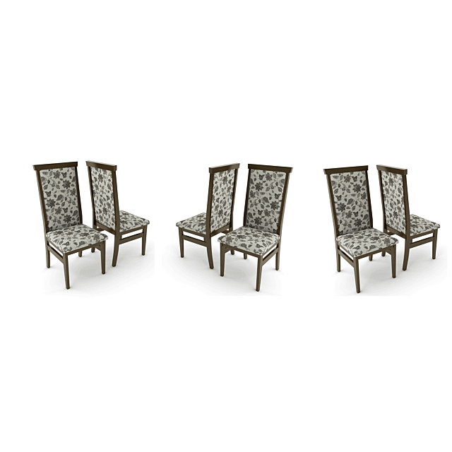 Conjunto De 6 Cadeiras Nobless Móveis Tradição