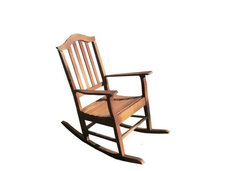 Cadeira De Balanço De Madeira Maciça Móveis Rusticos Bv Magazine
