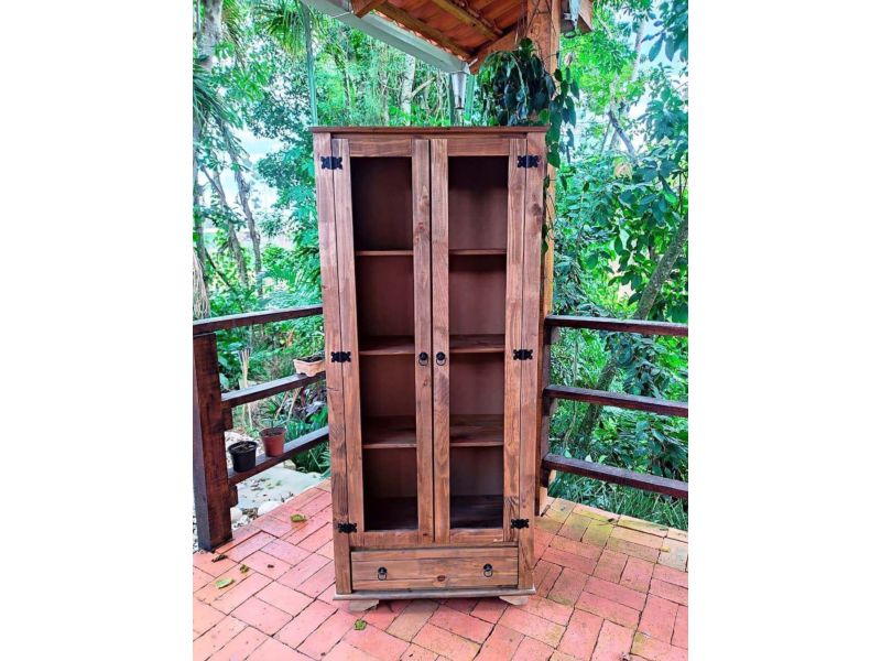 Cristaleira 2 Porta E 1 Gaveta 184X36X82 Móveis Rio Negrinho Cristaleira 2 Porta E 1 Gaveta 184X36X82 Móveis Rio Negrinho
